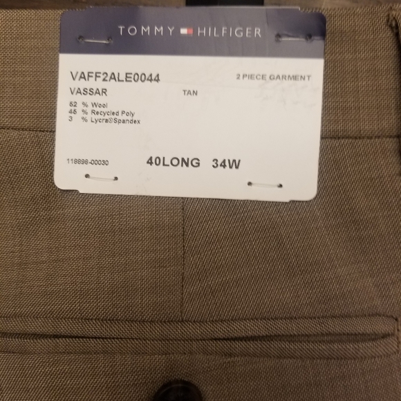 REGULAR FIT TAN SHARKSKIN TROUSER  Size 34W/40 Long - Picture 5 of 9